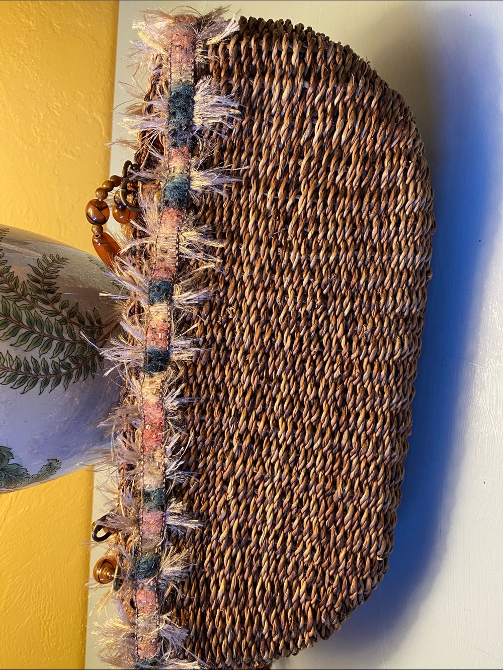 Mary Frances Vintage Rattan East West Shoulder Bag - Picture 6 of 11